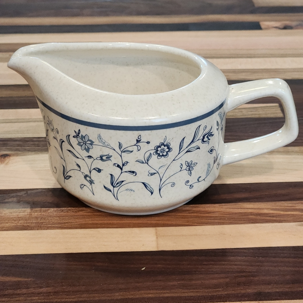 Vintage Temper-Ware by Lenox "Blue Breeze" Creamer